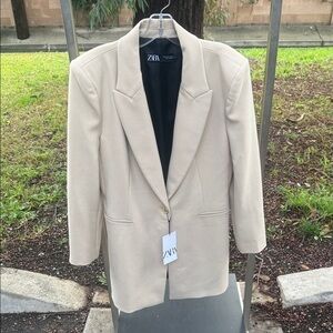 Zara Cream Blazer Jacket